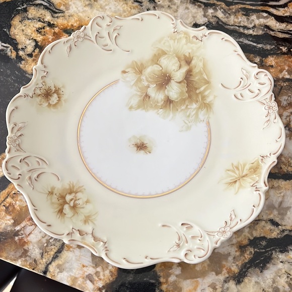 Antique Hermann Ohme Silesia Old Ivory IV dessert plate - Picture 3 of 3